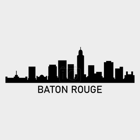 Téléchargez les illustrations : Illustration vectorielle ville Baton Rouge USA - en licence libre de droit