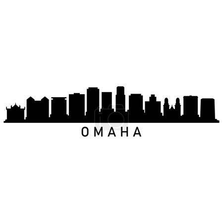 Ilustración de Omaha USA ilustración vectorial de ciudad - Imagen libre de derechos