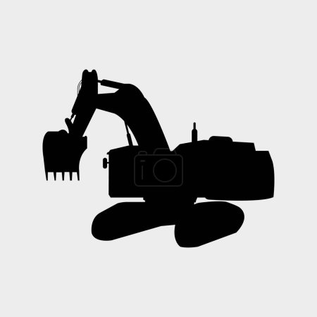 Illustration for Excavator icon. simple illustration of excavator vector icon for web design isolated on white background - Royalty Free Image