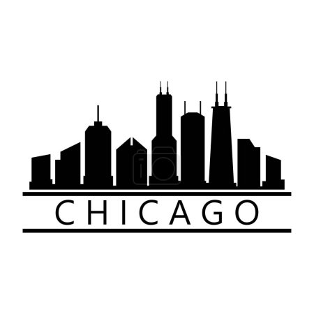 Ilustración de Chicago USA ciudad vector ilustración - Imagen libre de derechos