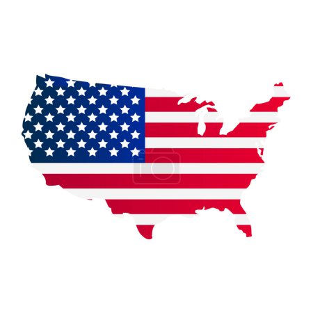 Illustration for Usa national flag icon - Royalty Free Image