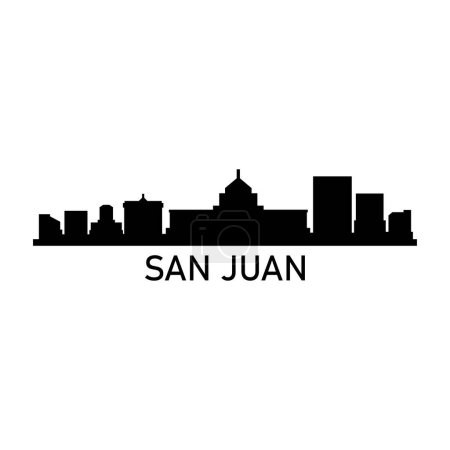 Ilustración de San juan USA ilustración vectorial de ciudad - Imagen libre de derechos