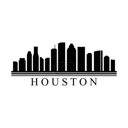 Ilustración de Houston USA ilustración vectorial de ciudad - Imagen libre de derechos