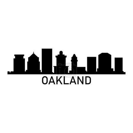 Illustration for Vector logo design of the city of Oakland - Royalty Free Image