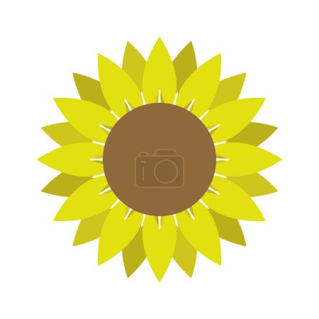 Ilustración de Imagen aislada icono de girasol. vector ilustración diseño - Imagen libre de derechos