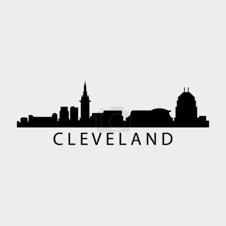 Téléchargez les illustrations : Cleveland USA illustration vectorielle de la ville - en licence libre de droit