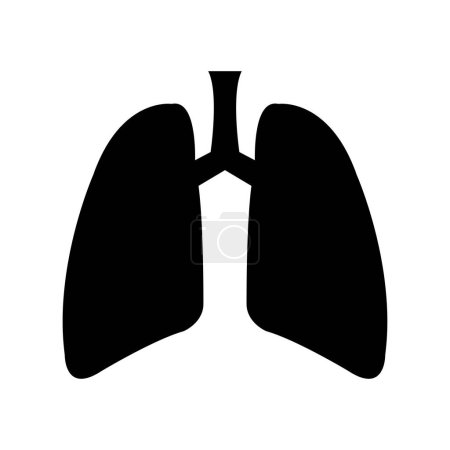 Téléchargez les illustrations : Silhouette vectorielle des poumons. - en licence libre de droit