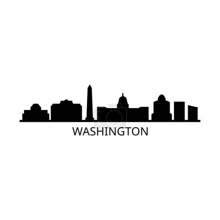 Ilustración de Washington USA ilustración vectorial de la ciudad - Imagen libre de derechos