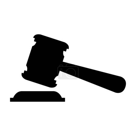 Illustration for Law and justice concept represented by judge gavel. isolated and flat illustration - Royalty Free Image