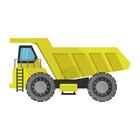 Illustration for Isolated dump truck icon. vector illustration design - Royalty Free Image