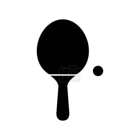 Ilustración de Raqueta y bola icono vector ilustración - Imagen libre de derechos