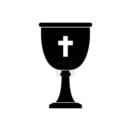 Illustration for Chalice cup icon, black style - Royalty Free Image