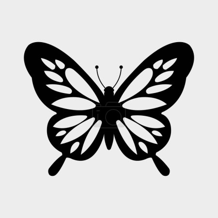 Illustration for Butterfly silhouette isolated icon vector illustration design - Royalty Free Image