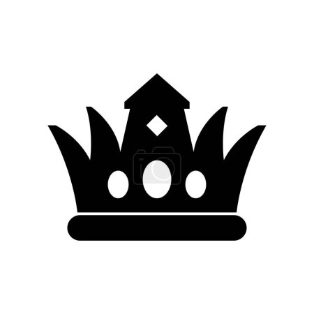 Illustration for Crown vector glyph flat icon - Royalty Free Image