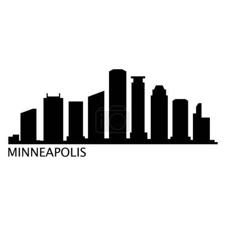 Illustration vectorielle de ville de Minneapolis USA