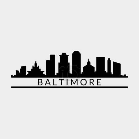 Ilustración de Baltimore USA ilustración vectorial de ciudad - Imagen libre de derechos