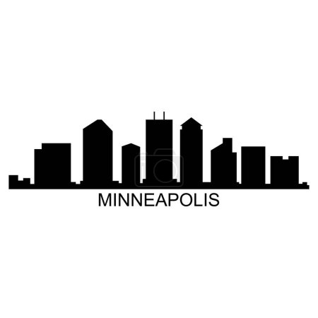 Ilustración de Minneapolis USA ilustración vectorial de ciudad - Imagen libre de derechos