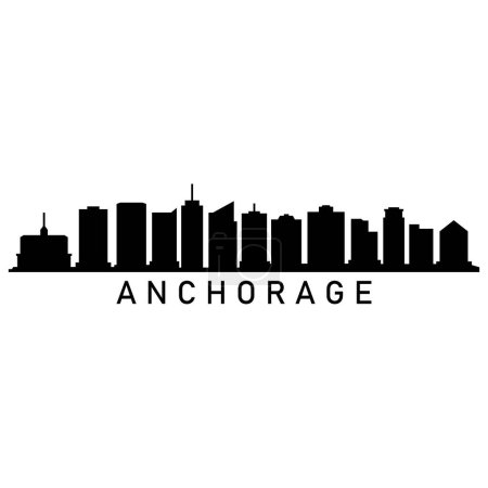 Illustration for Anchorage USA city vector illustration - Royalty Free Image