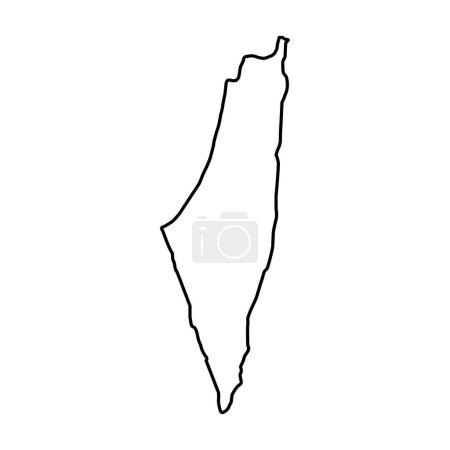 Illustration for Palestine country thin line icon. - Royalty Free Image