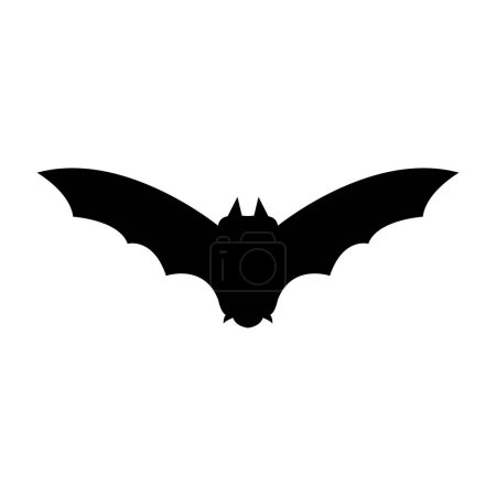 Illustration for Halloween bat silhouette on white background. vector illustration - Royalty Free Image