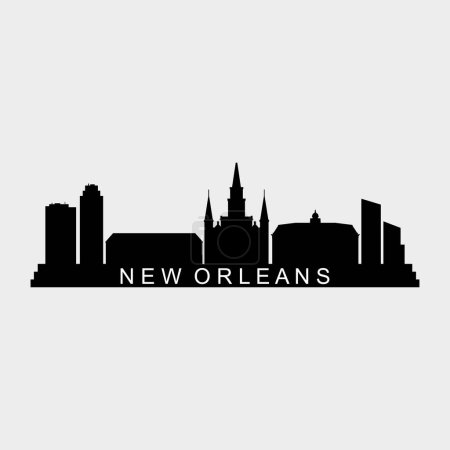 Téléchargez les illustrations : Nouvelle-Orléans USA illustration vectorielle de la ville - en licence libre de droit