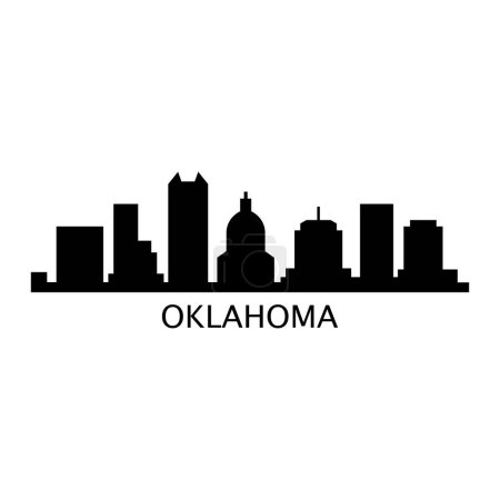 Téléchargez les illustrations : Oklahoma USA illustration vectorielle de la ville - en licence libre de droit