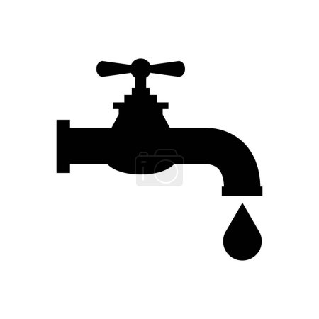 Illustration for Water tap icon vector - Royalty Free Image