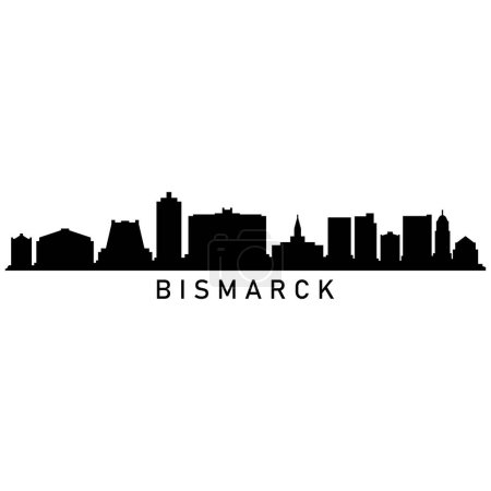 Bismarck EE.UU. ilustración vectorial de la ciudad