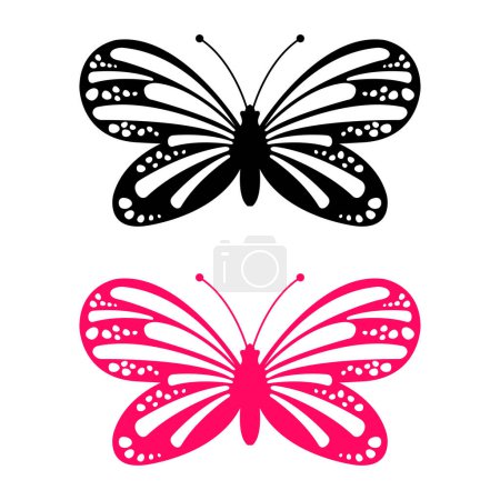 Ilustración de Mariposa iconos vector plano - Imagen libre de derechos
