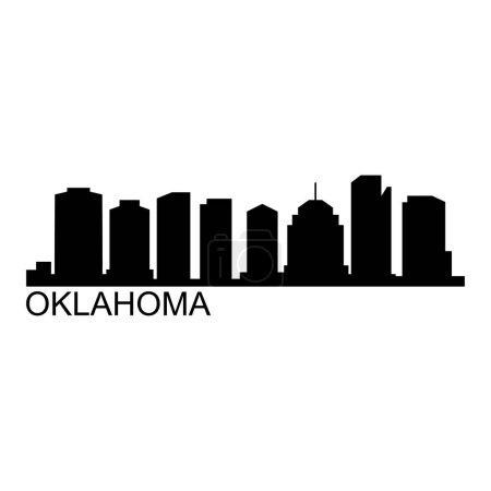 Ilustración de Oklahoma ciudad, EE.UU. vector de ilustración - Imagen libre de derechos