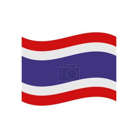 Illustration for Thailand flag vector template illustration design - Royalty Free Image