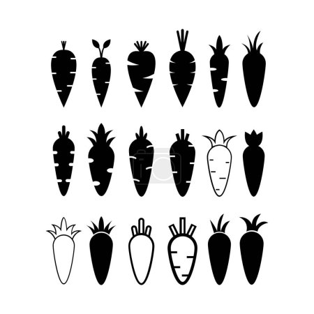 Ilustración de Conjunto de zanahorias vector ilustración diseño - Imagen libre de derechos