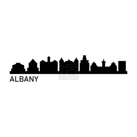 Téléchargez les illustrations : Albany USA illustration vectorielle de la ville - en licence libre de droit