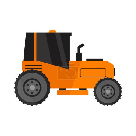 Illustration for Isolated machinery tractor vector - Royalty Free Image