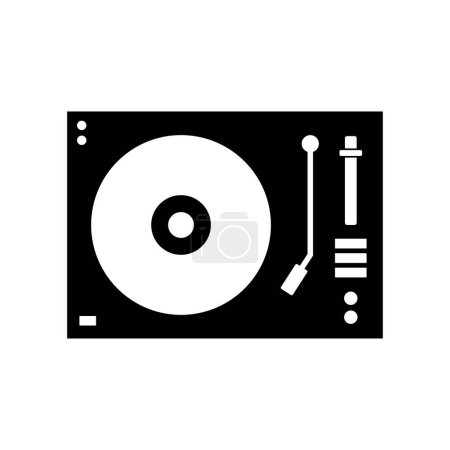 Illustration for Vinyl record player vector illustration - Royalty Free Image