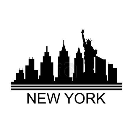 Ilustración de Nueva York EE.UU. vector de la ciudad ilustración - Imagen libre de derechos