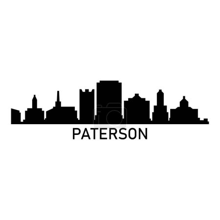Paterson Skyline Silhouette Design City Vector Art