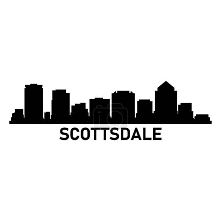 Scottsdale Skyline Silhouette Design City Vector Art