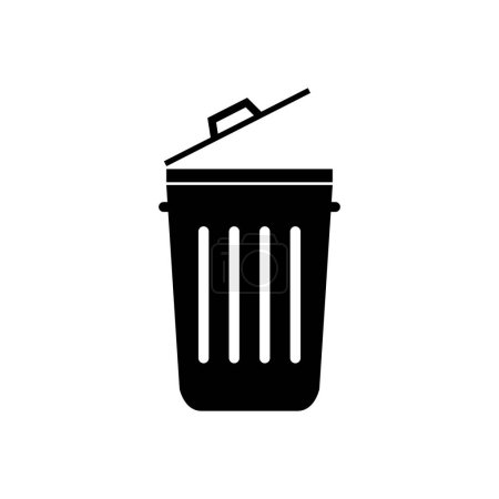 Ilustración de Icono de vector de basura aislado sobre fondo blanco - Imagen libre de derechos