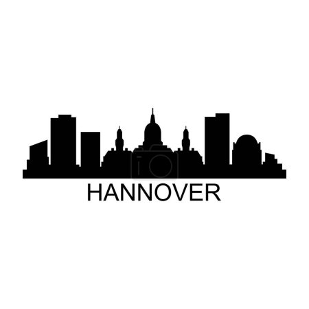 Illustration for Hannover Skyline Silhouette Design City Vector Art - Royalty Free Image