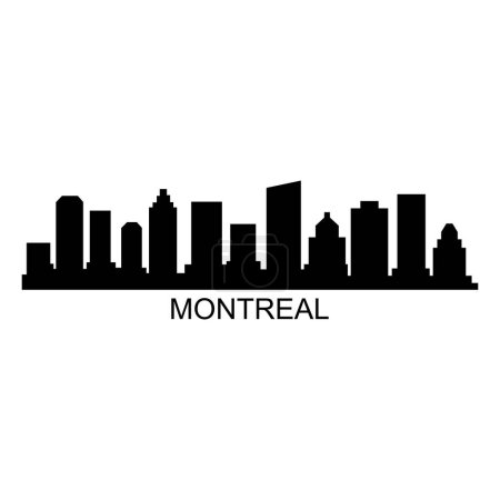 Illustration for Montreal Skyline Silhouette Design City Vector Art - Royalty Free Image