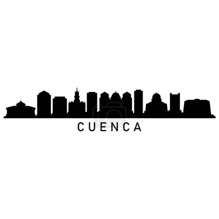 Illustration for Cuenca Skyline Silhouette Design City Vector Art - Royalty Free Image