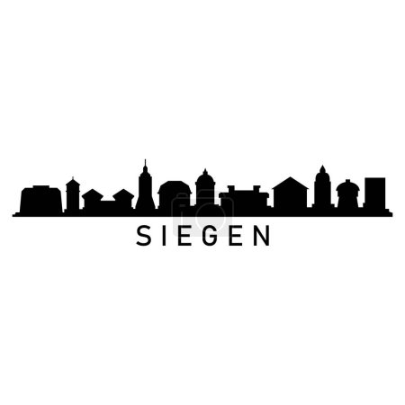 Siegen Skyline Silueta Diseño Ciudad Vector Arte