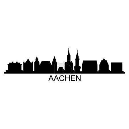 Aachen Skyline Silhouette Design City Vector Art