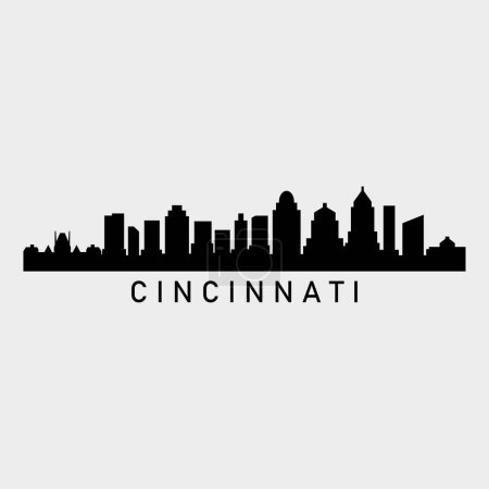 Téléchargez les illustrations : Illustration vectorielle ville Cincinnati USA - en licence libre de droit