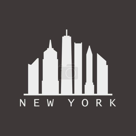 Téléchargez les illustrations : Illustration vectorielle ville New York USA - en licence libre de droit