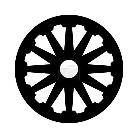 vector illustration of wheel icon