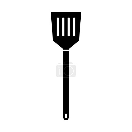 Téléchargez les illustrations : Icône vectorielle pour toile, spatule de cuisine - en licence libre de droit