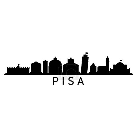 Illustration for Vector logo design of the city of Pisa - Royalty Free Image
