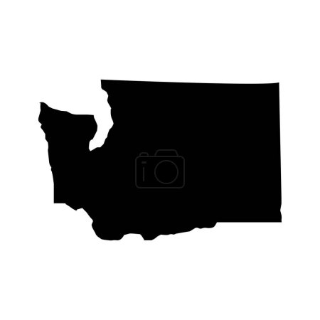 Ilustración de Mapa de Washington, diseño simple - Imagen libre de derechos